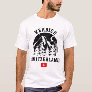 Verbier Switzerland Ski Resort Alps Alpine Skiing T-Shirt