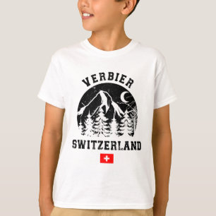 Verbier Switzerland Ski Resort Alps Alpine Skiing T-Shirt