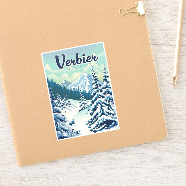 Verbier Switzerland Travel poster (Notebook)