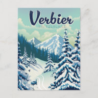 Verbier Switzerland Travel poster
