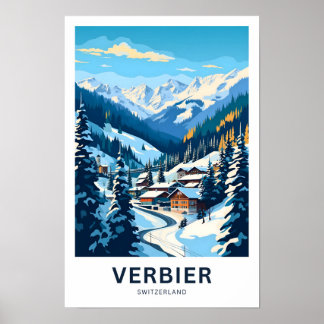 Verbier Switzerland Travel Print