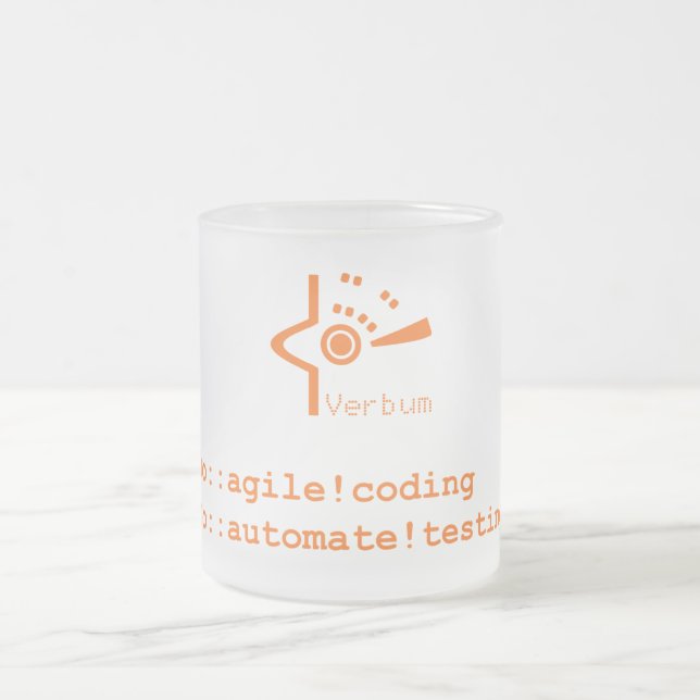 Verbum Froted Mug ( Orange Logo ) (Center)