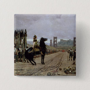 Vercingetorix  before Caesar, 52 BC, 1886 15 Cm Square Badge