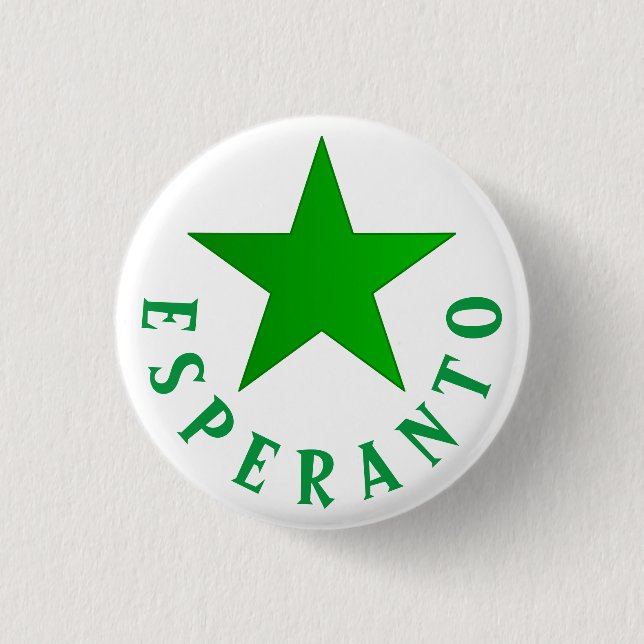Verda Stelo (Esperanto Star) 3 Cm Round Badge (Front)