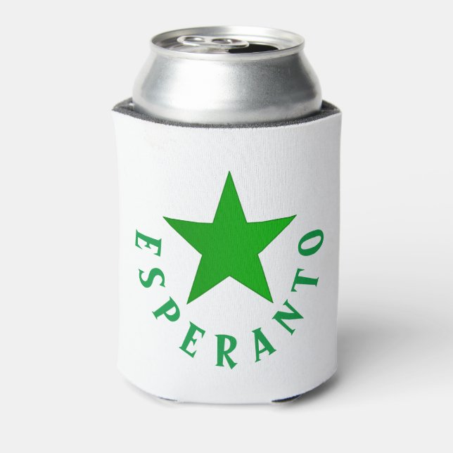 Verda Stelo (Esperanto Star) Can Cooler (Can Back)