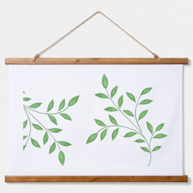 Verdant Branches Wood Topped Wall Tapestry (Front)