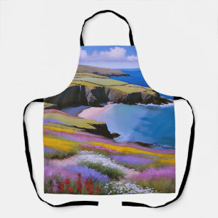 Verdant Cliffs and Azure Waves Apron