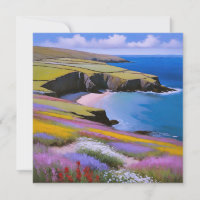 Verdant Cliffs and Azure Waves