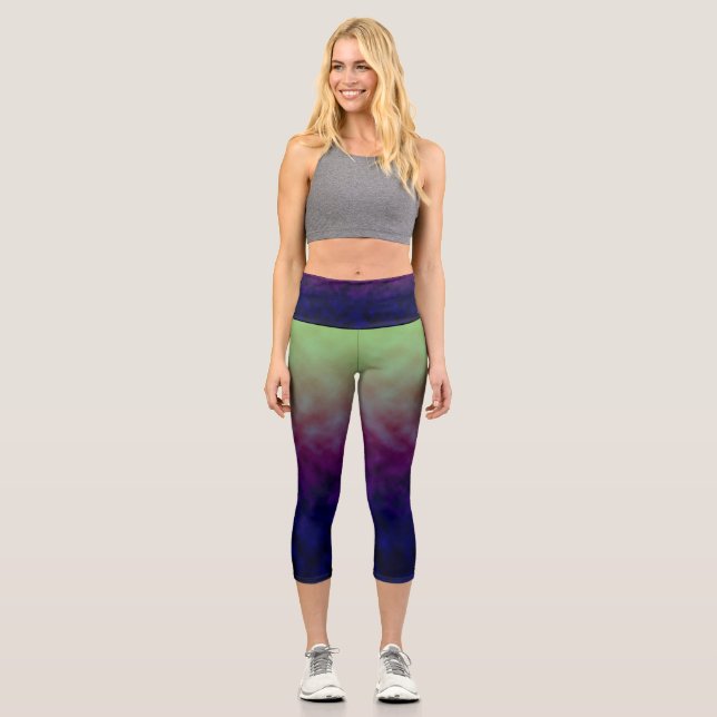 Verdant Eclipse Capri Leggings (Front)