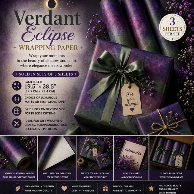 Verdant Eclipse Wrapping Paper Sheet (Creator Uploaded)