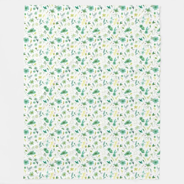 Verdant Flowers Cosy Blanket (Front)