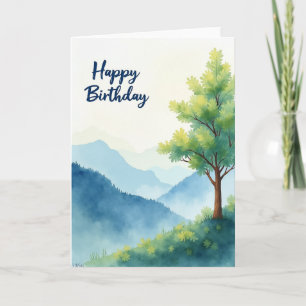 Verdant Forest Birthday Card