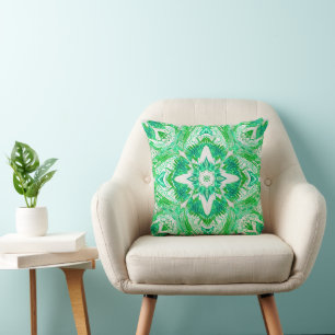 Verdant Harmony Geometry pattern Cushion