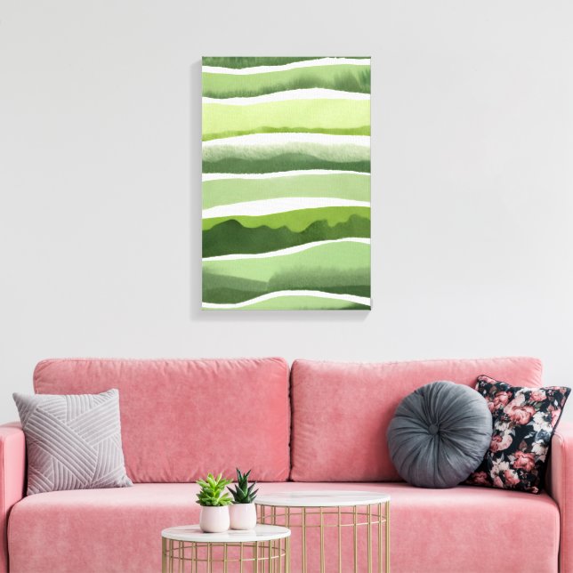 Verdant Harmony Stretched Canvas Print (Insitu(LivingRoom))