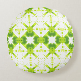 Verdant Mandala Round Floor Pillow