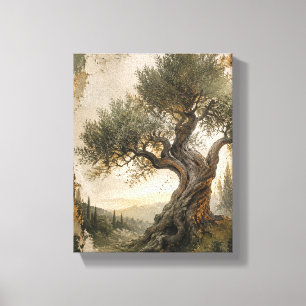 Verdant Memory Olive Tree – Forest Green Wall Art