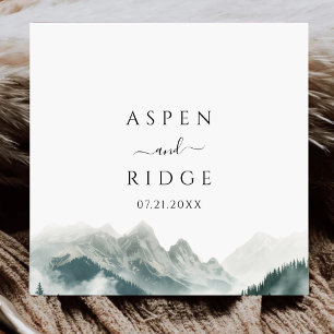 Verdant Peaks Misty Forest Botanical Paper Coaster