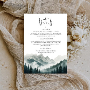 Verdant Peaks Misty Forest Watercolor Enclosure Card