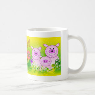 VERDANT PIGS Happy Ceramic Pig Mug
