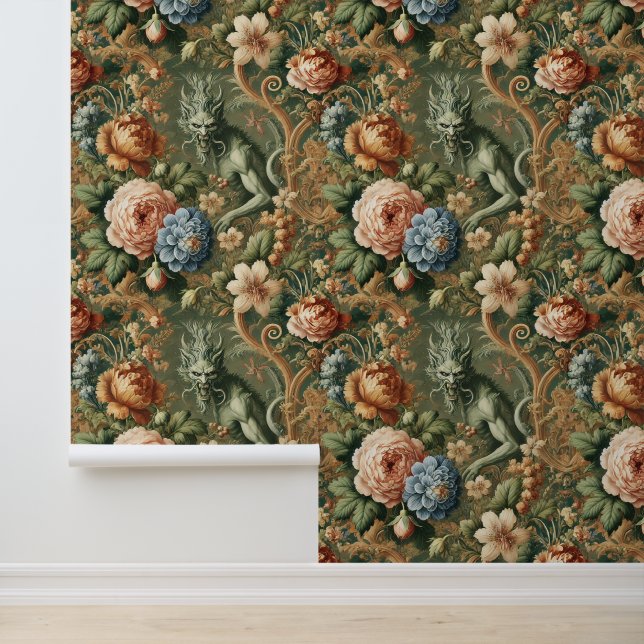 Verdant’s Wrath – Mythic Floral Design Wallpaper (Application)