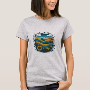 Verdant Serenity: Green Nature Scenery T-Shirt