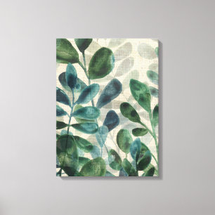 Verdant Sophistication - Tropical Leaves Canvas Print