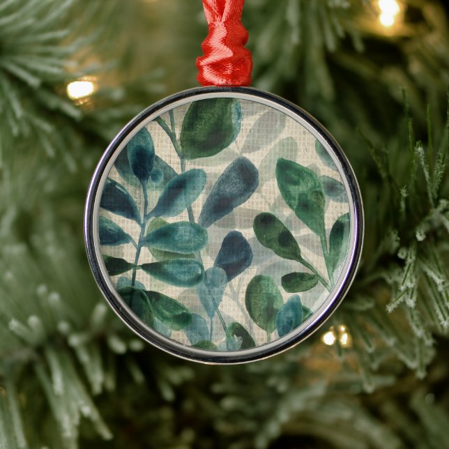 Verdant Sophistication - Tropical Leaves Metal Tree Decoration (Tree)