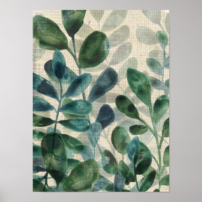 Verdant Sophistication - Tropical Leaves Poster (Front)