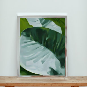 Verdant Tapestry: A Close-Up Look at Lush Leaves Photo Print