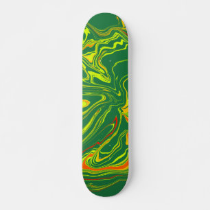verde con amarillo skateboard