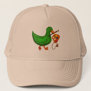 Verde Doodle Duck Trucker Hat