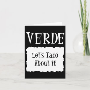 Verde - Hot Packet Halloween Taco Costume Card