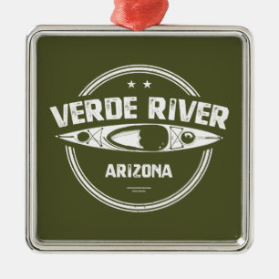 Verde River Arizona Kayaking Metal Tree Decoration