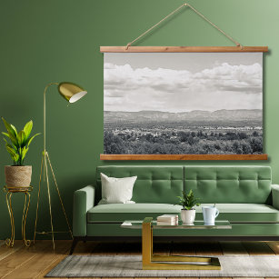 Verde Valley Photograph in Grayscale  Hanging Tapestry