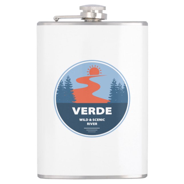 Verde Wild And Scenic River Arizona Hip Flask (Front)