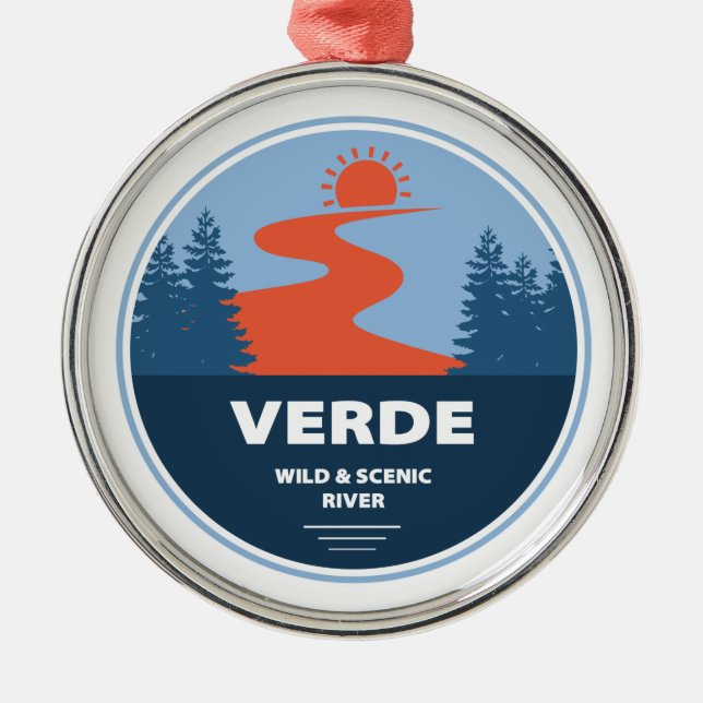 Verde Wild And Scenic River Arizona Metal Tree Decoration (Front)
