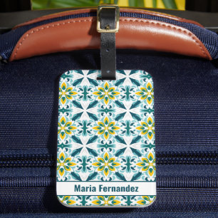 💛 💚 VerdeSol Azulejo Harmony Luggage Tag