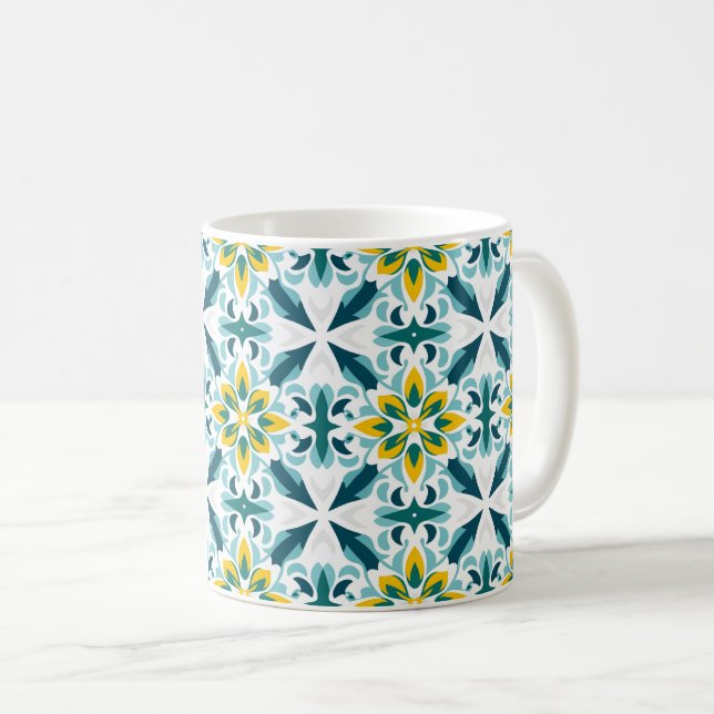 💛 💚 VerdeSol Azulejo Harmony Mug (Front Right)