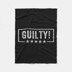 Verdict Impeached Convicted Felon 45 Funny Anti Tr Fleece Blanket