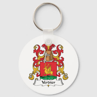 Verdier Family Crest Key Ring