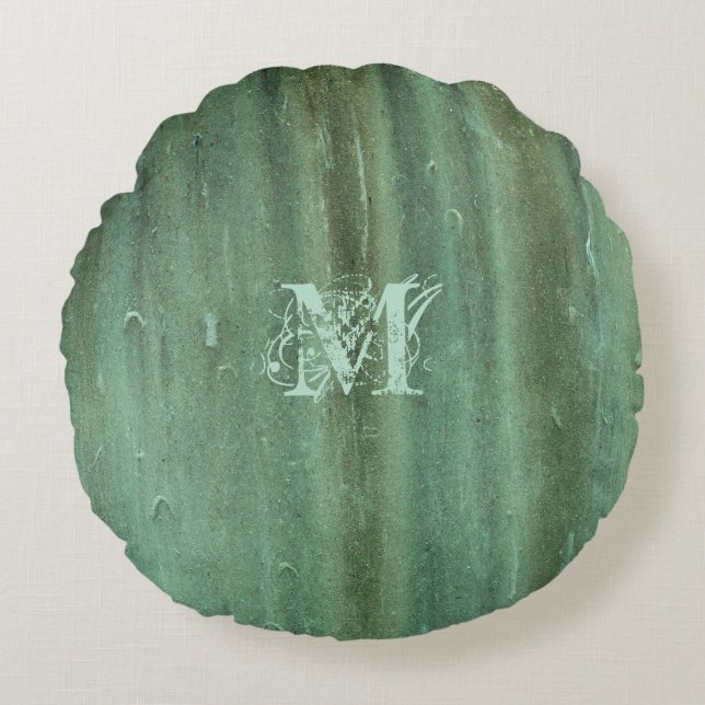 Verdigris Bronze Round Cushion (Front)