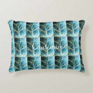 Verdigris copper leaf Thunder_Cove Decorative Cushion