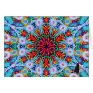 Verdigris Kaleidoscope Greeting Card