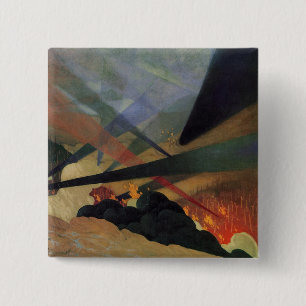 Verdun (World War One Battle Scene) (by Vallotton) 15 Cm Square Badge