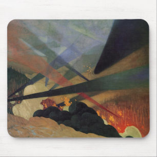 Verdun (World War One Battle Scene) (by Vallotton) Mouse Mat