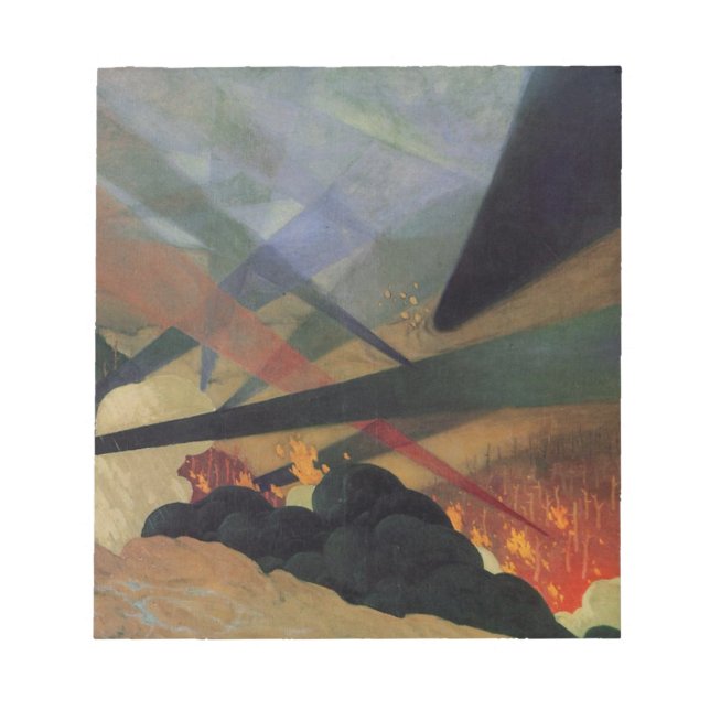 Verdun (World War One Battle Scene) (by Vallotton) Notepad (Front)