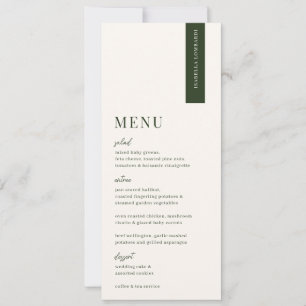 VERDURE Modern Wedding Place Card Menu