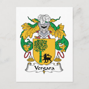 Vergara Family Crest Postcard