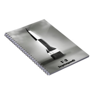 Vergeltungswaffe V2 Rocket B&W vintage style. Notebook