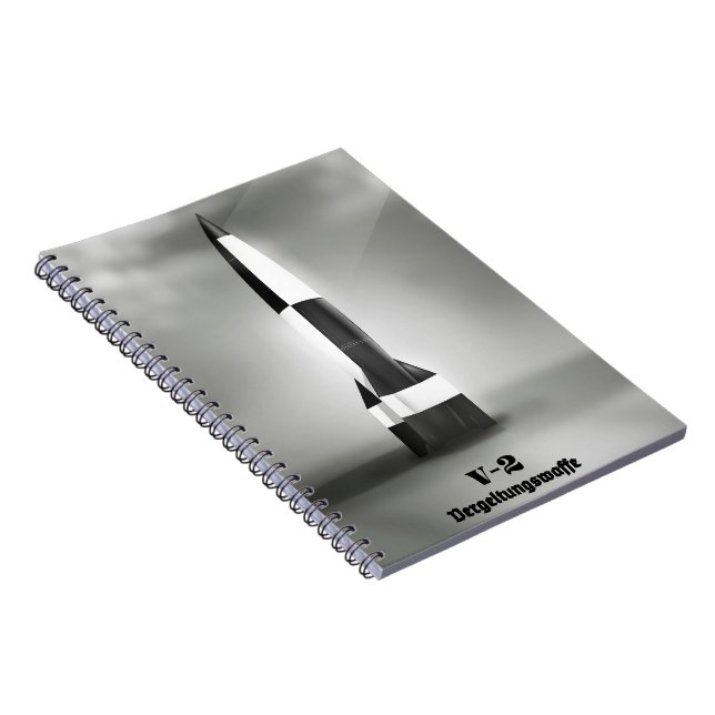 Vergeltungswaffe V2 Rocket B&W vintage style. Notebook (Right Side)